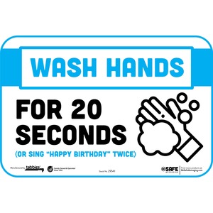 Tabbies WASH HANDS FOR 20 SECONDS Wall Decals
