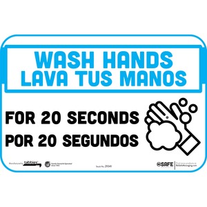 Tabbies WASH HANDS FOR 20 SECONDS Wall Decals