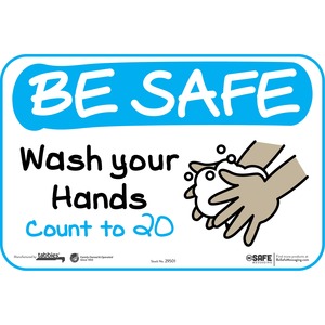 Tabbies WASH YOUR HANDS COUNT TO 20 Wall Decal
