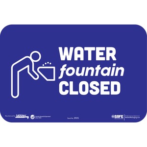 Tabbies WATER Fountain CLOSED Wall Safety Decal
