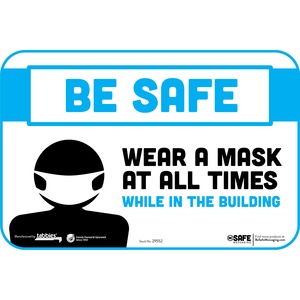 Tabbies WEAR MASK ALL TIMES IN BUILDING Wall Decal