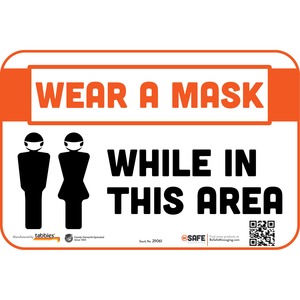 Tabbies WEAR A MASK WHILE IN THIS AREA Wall Decal