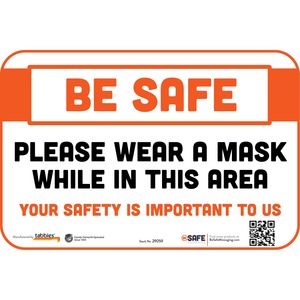 Tabbies WEAR A MASK WHILE IN AREA Wall Decal