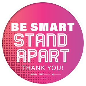 Tabbies BE SMART STAND APART THANK YOU Floor Decal