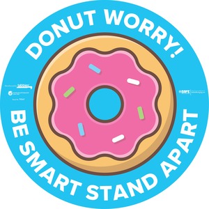 Tabbies DONUT WORRY! STAND APART Floor Decal