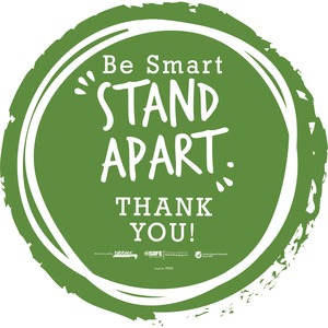 Tabbies STAND APART THANK YOU Floor Decal