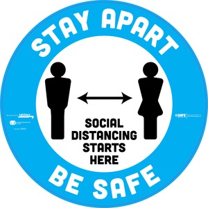 Tabbies STAY APART BeSafe Messaging Floor Decal