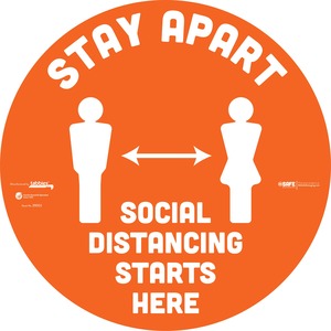 Tabbies STAY APART BeSafe Messaging Floor Decal