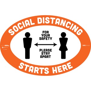 Tabbies STAY APART BeSafe Messaging Floor Decal