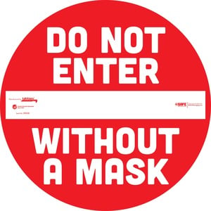 Tabbies DO NOT ENTER WITHOUT A MASK Floor Decal