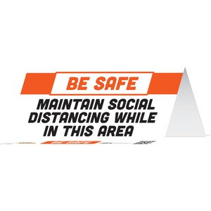 Tabbies SOCIAL DISTANCING AREA Message Table Tent