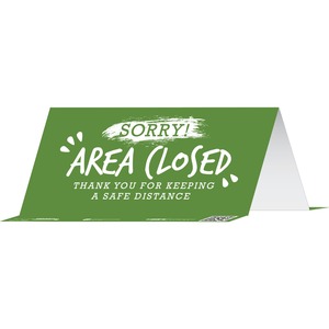 Tabbies SORRY! AREA CLOSED THANK YOU Table Tents