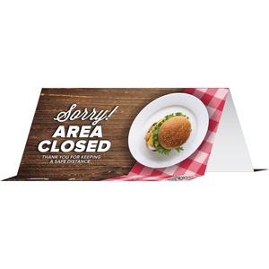 Tabbies SORRY! AREA CLOSED THANK YOU Table Tents