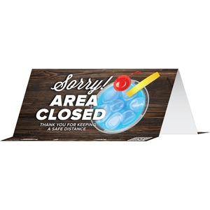 Tabbies SORRY! AREA CLOSED THANK YOU Table Tents