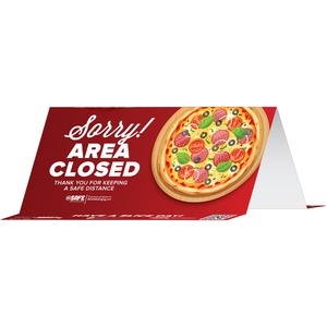 Tabbies SORRY! AREA CLOSED THANK YOU Table Tents