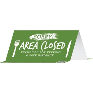 Tabbies SORRY! AREA CLOSED THANK YOU Table Tents