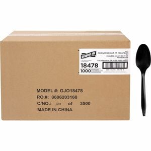 Genuine Joe Medium-Weight Individually Wrapped Teaspoons