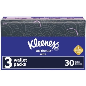 Paper Products & Dispensers — Kleenex On-the-Go Slim Wallet Pack – 30 Facial Tissue-Count