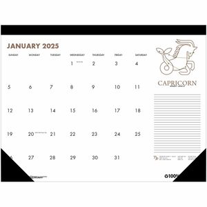 House of Doolittle Zodiac Monthly Desk Pad Calendar