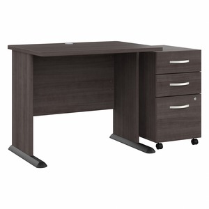 Bush Business Furniture Studio A 36W Computer Desk with 3-Drawer Mobile File Cabinet