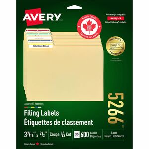 Avery TrueBlock File Folder Labels