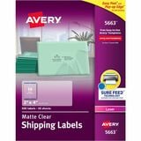 Avery&reg; Clear Shipping Labels, Sure Feed, 2" x 4" , 500 Labels (5663)