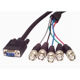 StarTech.com 6 ft Coax HD15 VGA to 5 BNC Monitor Cable - Male/Male