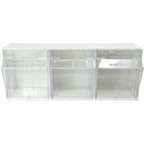 Deflecto Tilt Bin Interlocking Multi-Bin Storage Organizer