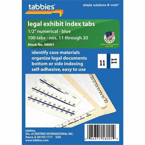Tabbies Legal Index Divider Tabs