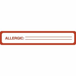 Tabbies ALLERGIC Allergy Message Labels