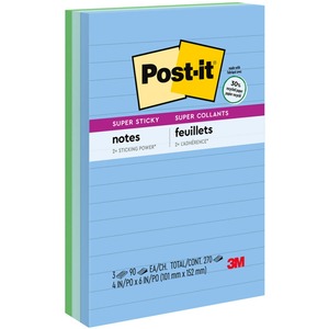 Post-it&reg; Super Sticky Notes - Oasis Color Collection