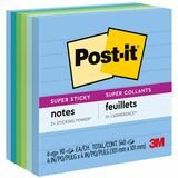 Post-it&reg; Super Sticky Lined Notes - Oasis Color Collection