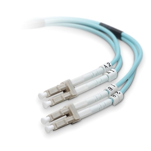 Belkin Fiber Patch Cable 10 Gig Aqua 50/125 LC/LC 2 Meter