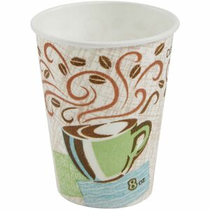 Dixie PerfecTouch 8 oz Insulated Paper Hot Coffee Cups by GP Pro