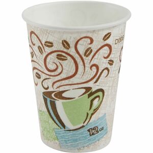 Dixie PerfecTouch 12 oz Insulated Paper Hot Coffee Cups by GP Pro