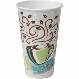 Dixie PerfecTouch 16 oz Insulated Paper Hot Coffee Cups by GP Pro
