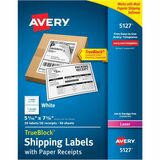 Avery&reg; Shipping Labels with Receipt, 5-1/16" x 7-5/8" , 50 Labels (5127)