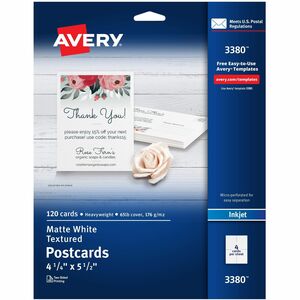 Avery Matte Textured Postcards