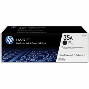 HP 35A (CB435D) Original Standard Yield Laser Toner Cartridge - Dual Pack - Black - 2 Carton