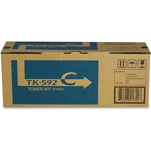 Kyocera TK-592C Original Laser Toner Cartridge - Cyan - 1 Each