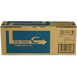 Kyocera TK-592C Original Laser Toner Cartridge - Cyan - 1 Each
