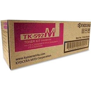 Kyocera TK-592M Original Laser Toner Cartridge - Magenta - 1 Each