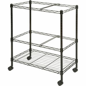 Lorell 2-Tier Wire Mobile File Cart