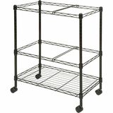 Lorell 2-Tier Wire Mobile File Cart