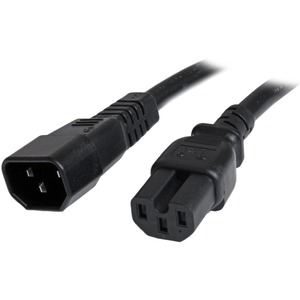 StarTech.com 3 ft 14 AWG Computer Power Cord - IEC C14 to IEC C15