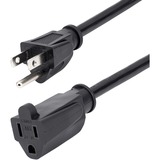 StarTech.com 3 ft Power Extension Cord - NEMA 5-15R to NEMA 5-15P