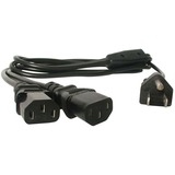 StarTech.com 6ft Computer Power Cord 5-15P to 2x C13