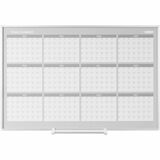 MasterVision 48" 12-month Calendar Planning Board