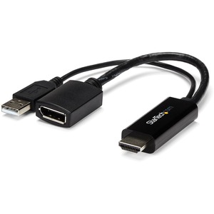StarTech.com HDMI to DisplayPort Converter- HDMI to DP Adapter with USB Power - 4K