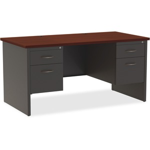 Lorell Fortress Modular Series Double-Pedestal Desk